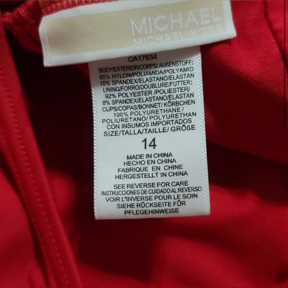 Michael Michael Kors Twist-Front Halter One-Piece Swimsuit - Picture 4 of 7